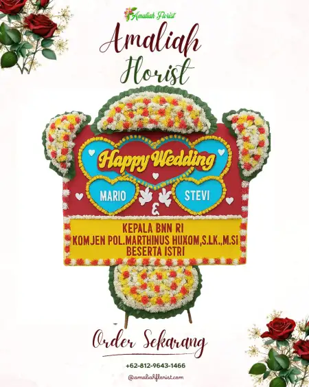 Papan Bunga Pernikahan Sampetan